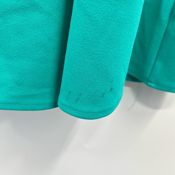 Donna Morgan Seafoam Green V Neck Fit & Flare with Pockets Zip Back Size 10 - Picture 3 of 12